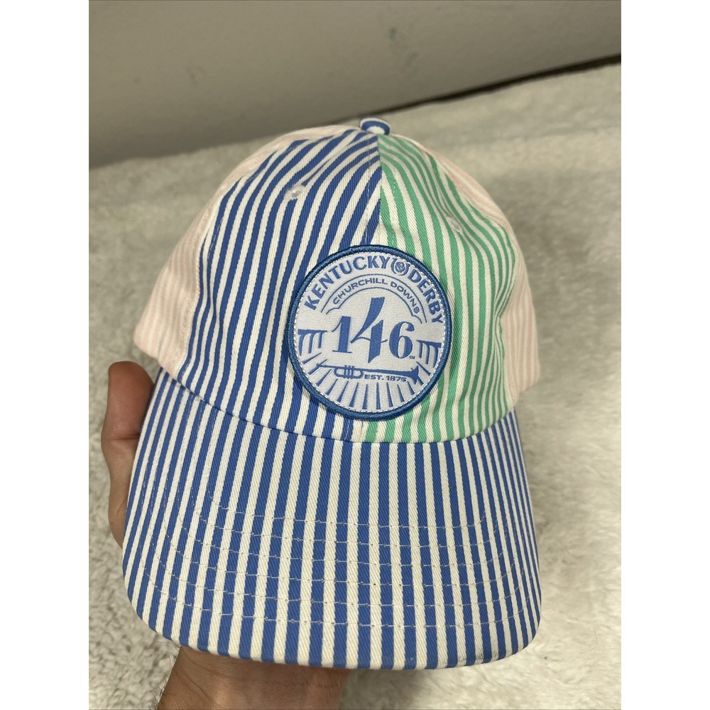 Vineyard Vines 146th Kentucky Derby Churchill Strapback Striped Colorful Hat VG‎